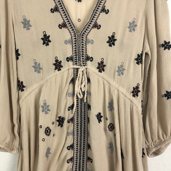 Free People Star Gazzer Cream Mini Dress - Picture 3 of 7